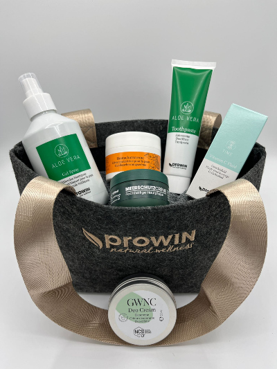 Sichern Sie sich Ihre Vorteile beim Kauf von prowin-Produkten! Foto einer prowin einkaufstasche mit Vorteilsprodukten