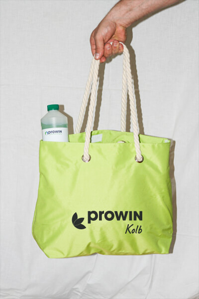 Sichern Sie sich Ihre Vorteile beim Kauf von prowin-Produkten! Foto einer prowin einkaufstasche mit Vorteilsprodukten